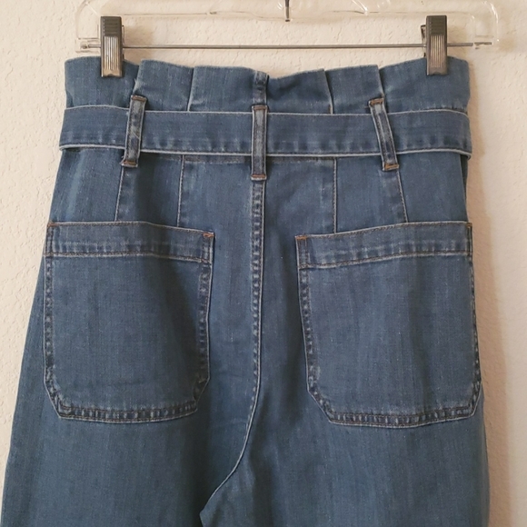 Madewell Paperbag High Rise Wide Leg Jeans Size 28 - Picture 8 of 16